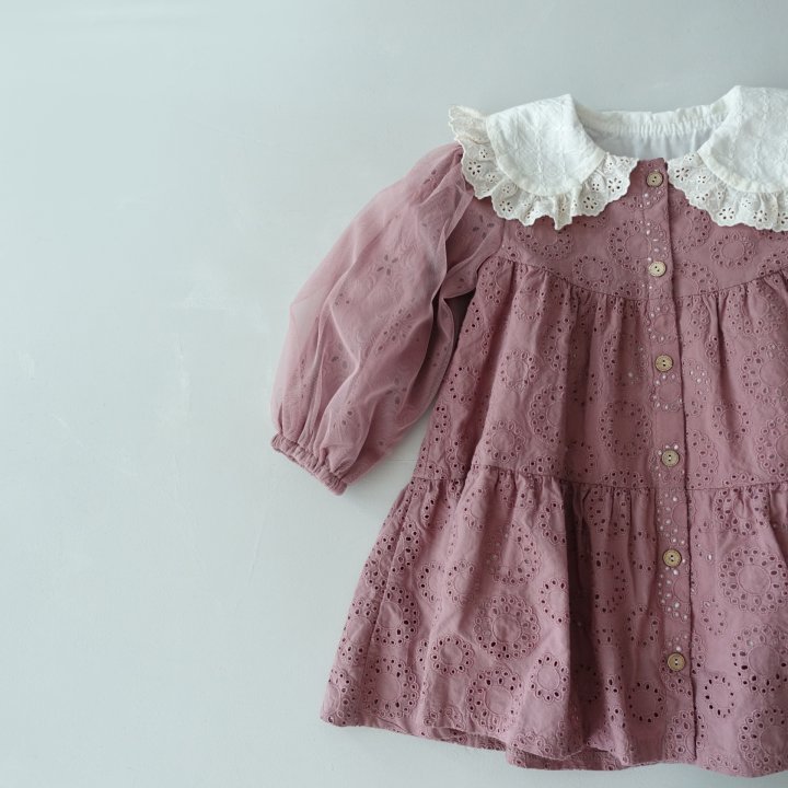 Pudding - Korean Children Fashion - #todddlerfashion - Embroidery One-piece - 11