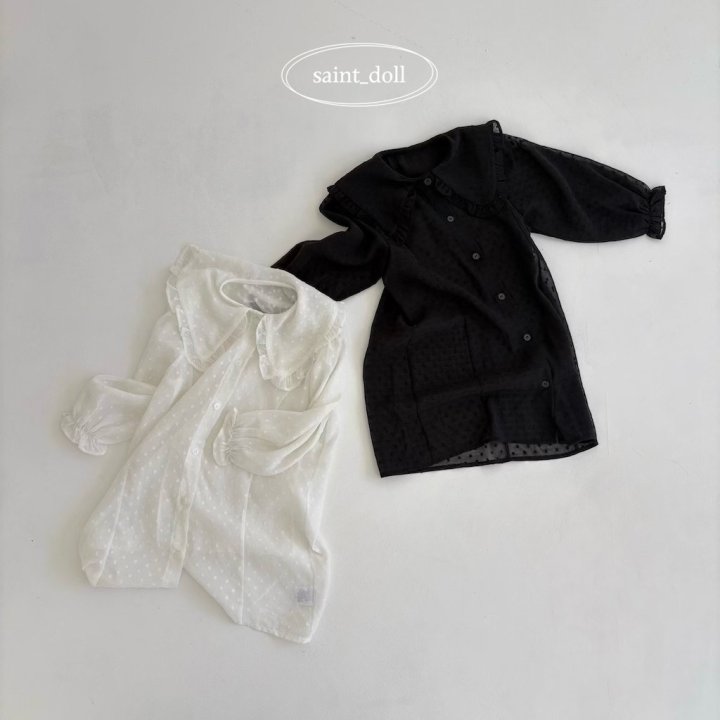Saint Doll - Korean Children Fashion - #childofig - Dot Chiffon One-piece