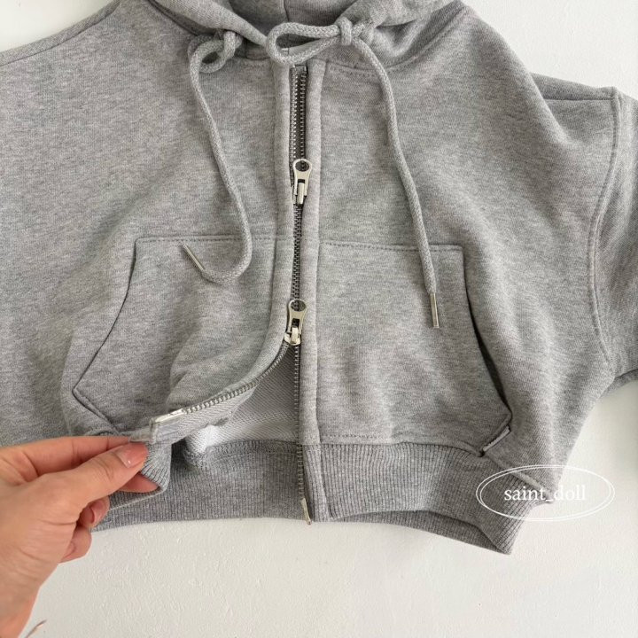 Saint Doll - Korean Children Fashion - #childofig - Two-way Short Hooded Zip-up - 5