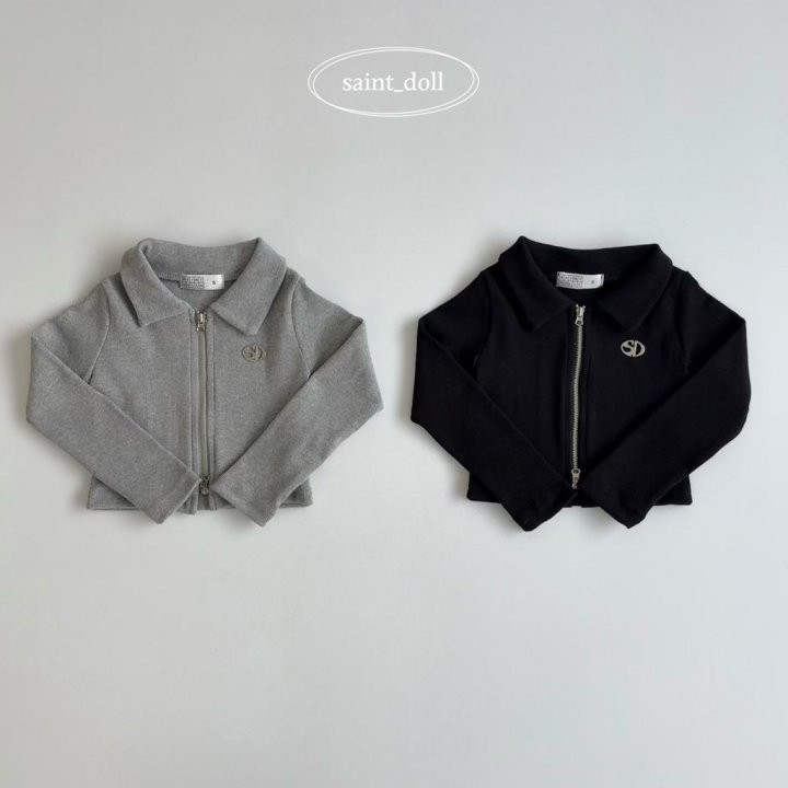 Saint Doll - Korean Children Fashion - #childofig - Short Collar Zip-up Jacket