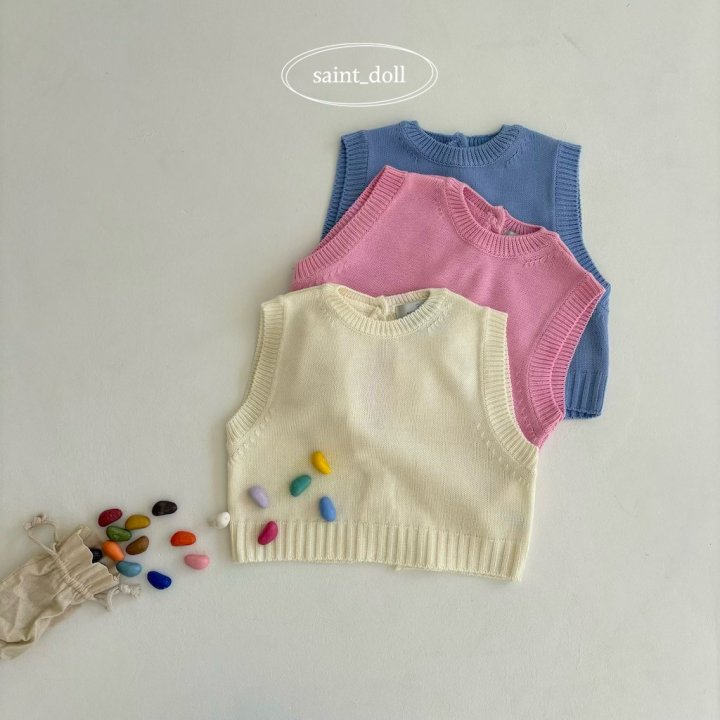 Saint Doll - Korean Children Fashion - #childofig - Pastel Knit Vest