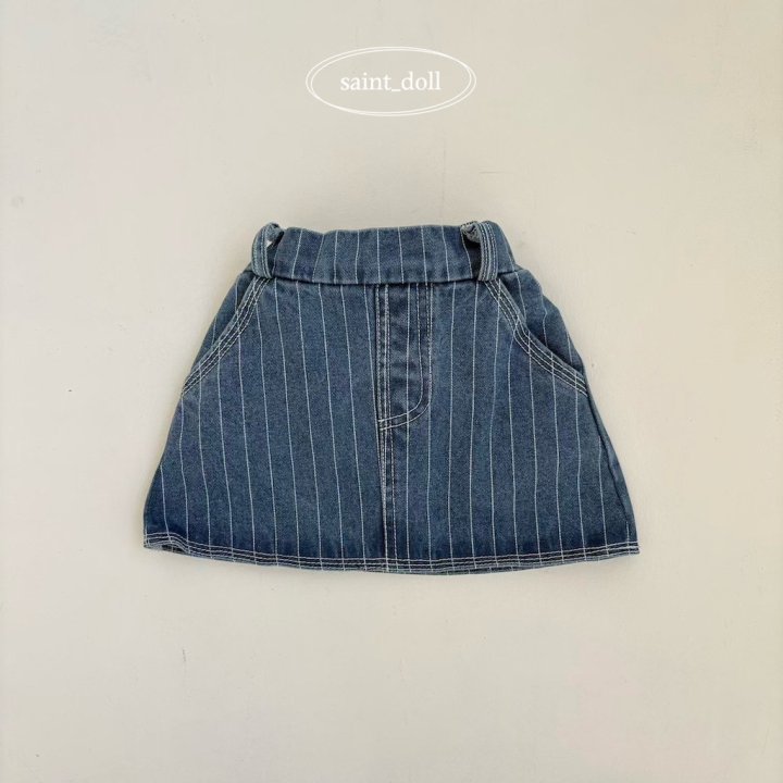 Saint Doll - Korean Children Fashion - #childofig - ST Denim Skirt