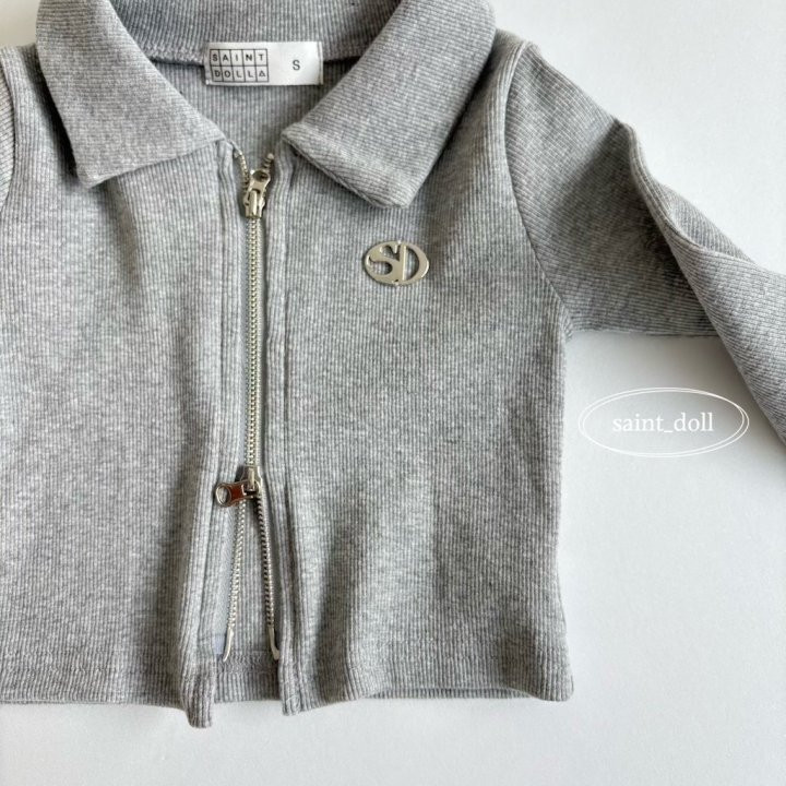 Saint Doll - Korean Children Fashion - #childrensboutique - Short Collar Zip-up Jacket - 3