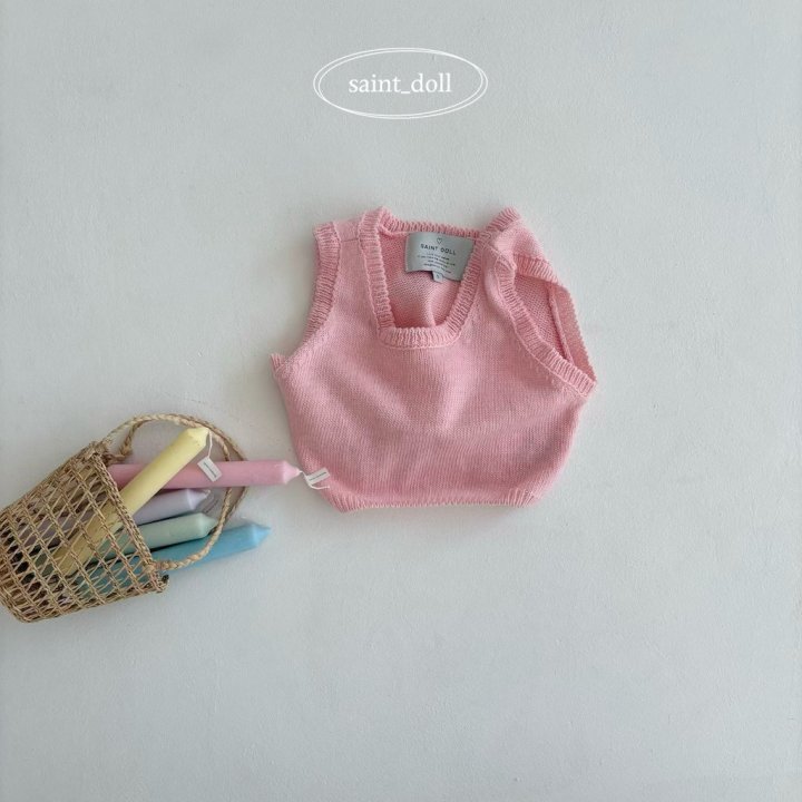 Saint Doll - Korean Children Fashion - #childrensboutique - Crop Knit Vest - 3