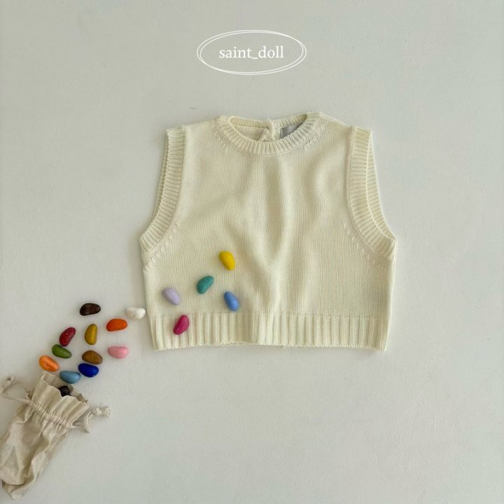 Saint Doll - Korean Children Fashion - #childrensboutique - Pastel Knit Vest - 3