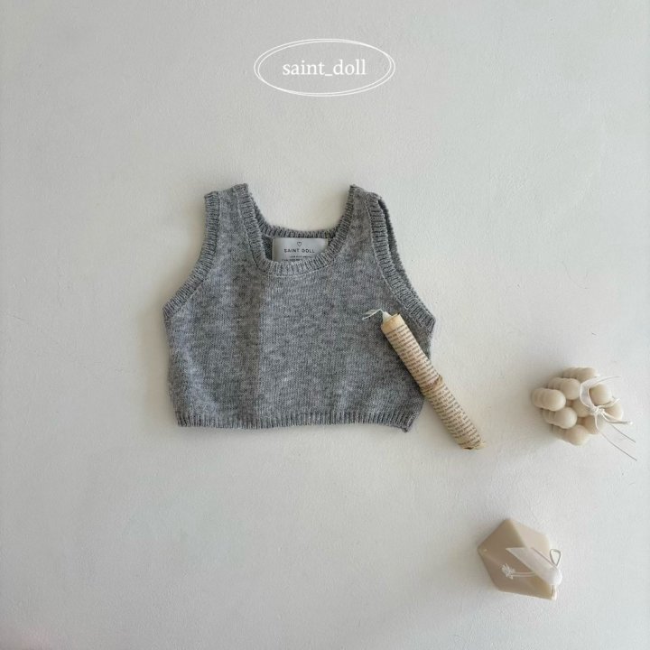 Saint Doll - Korean Children Fashion - #childrensboutique - Crop Knit Vest - 4