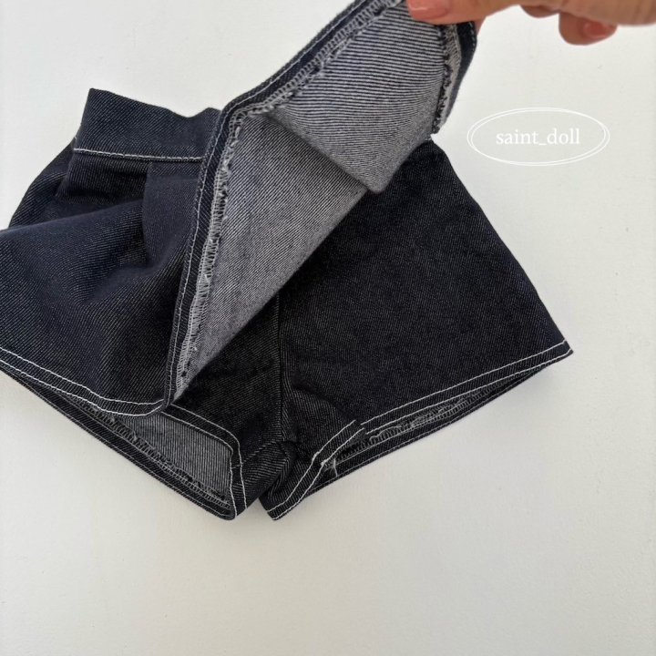 Saint Doll - Korean Children Fashion - #discoveringself - Nana Denim Skirt Pants - 3