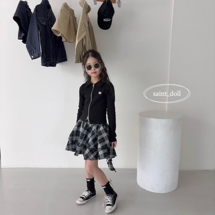 Saint Doll - Korean Children Fashion - #fashionkids - Check Skirt - 7