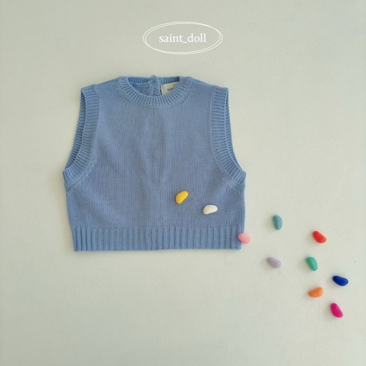 Saint Doll - Korean Children Fashion - #fashionkids - Pastel Knit Vest - 6