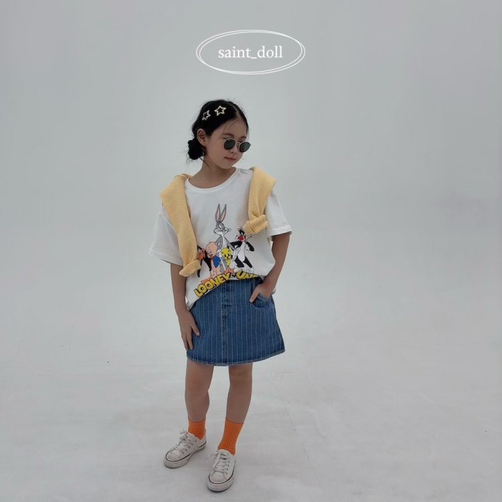 Saint Doll - Korean Children Fashion - #fashionkids - ST Denim Skirt - 5