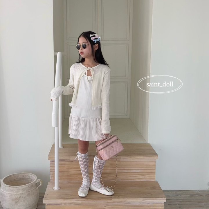 Saint Doll - Korean Children Fashion - #kidsshorts - Frill Cardigan - 6