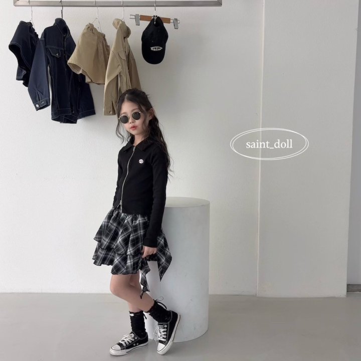 Saint Doll - Korean Children Fashion - #kidsshorts - Check Skirt - 8