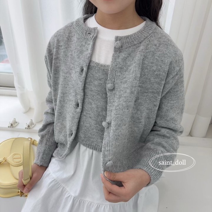 Saint Doll - Korean Children Fashion - #kidsstore - Bean Button Cardigan - 8