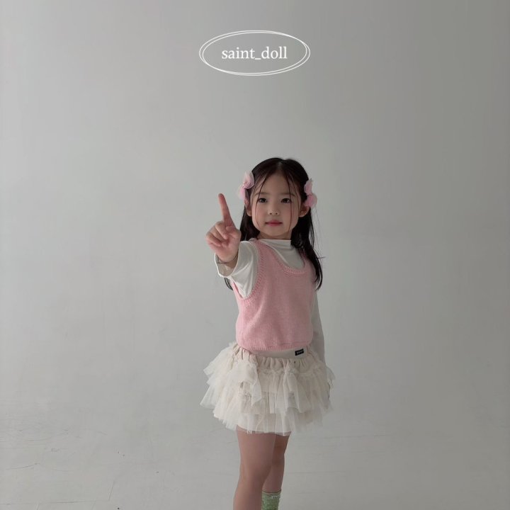 Saint Doll - Korean Children Fashion - #kidsstore - Crop Knit Vest - 8