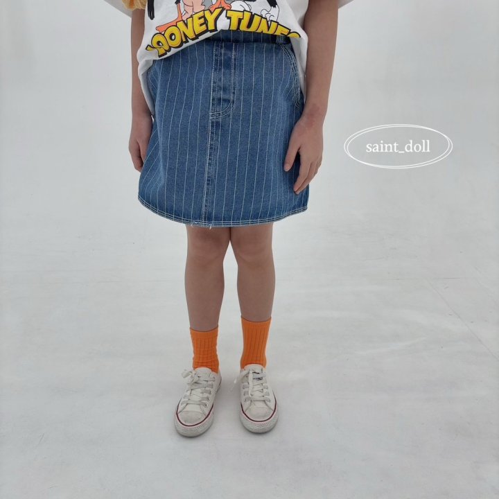 Saint Doll - Korean Children Fashion - #kidsstore - ST Denim Skirt - 7