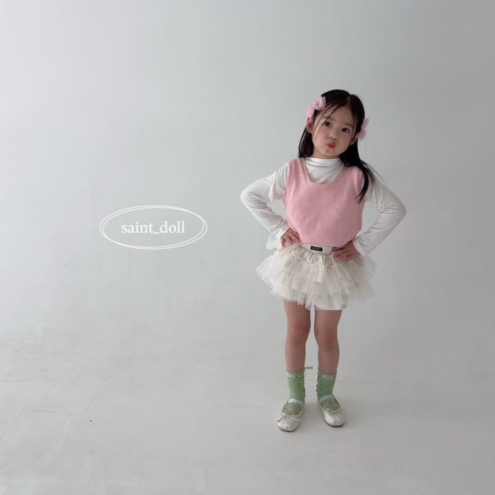 Saint Doll - Korean Children Fashion - #kidzfashiontrend - Crop Knit Vest - 9