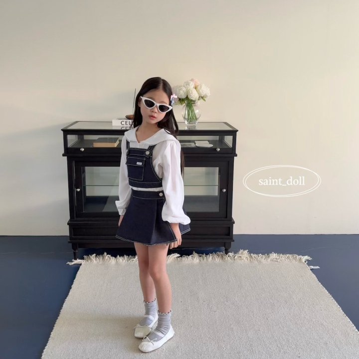 Saint Doll - Korean Children Fashion - #kidzfashiontrend - Nana Denim Skirt Pants - 7