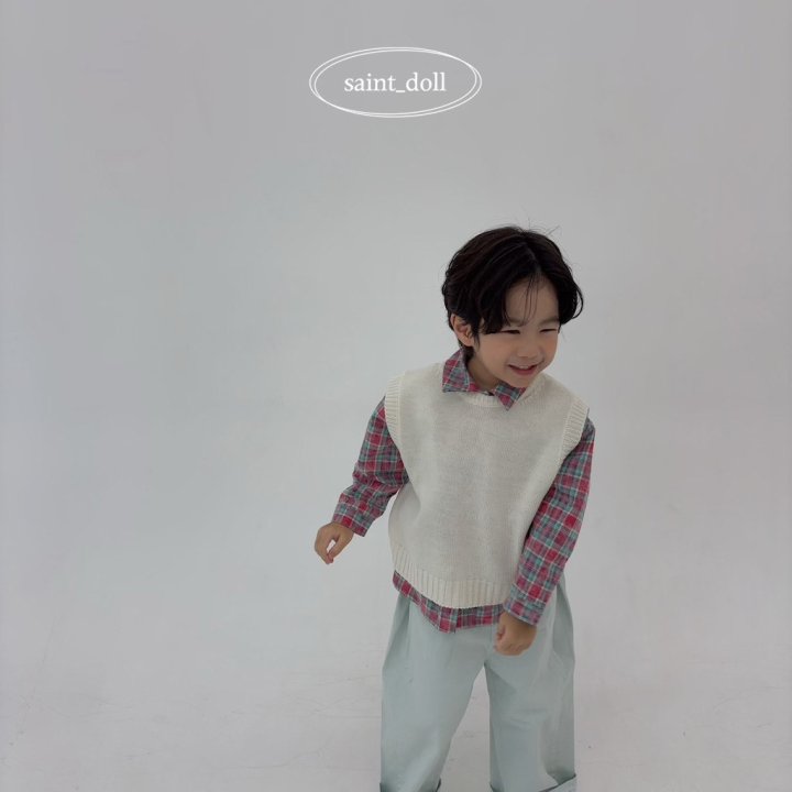 Saint Doll - Korean Children Fashion - #kidzfashiontrend - Pastel Knit Vest - 9