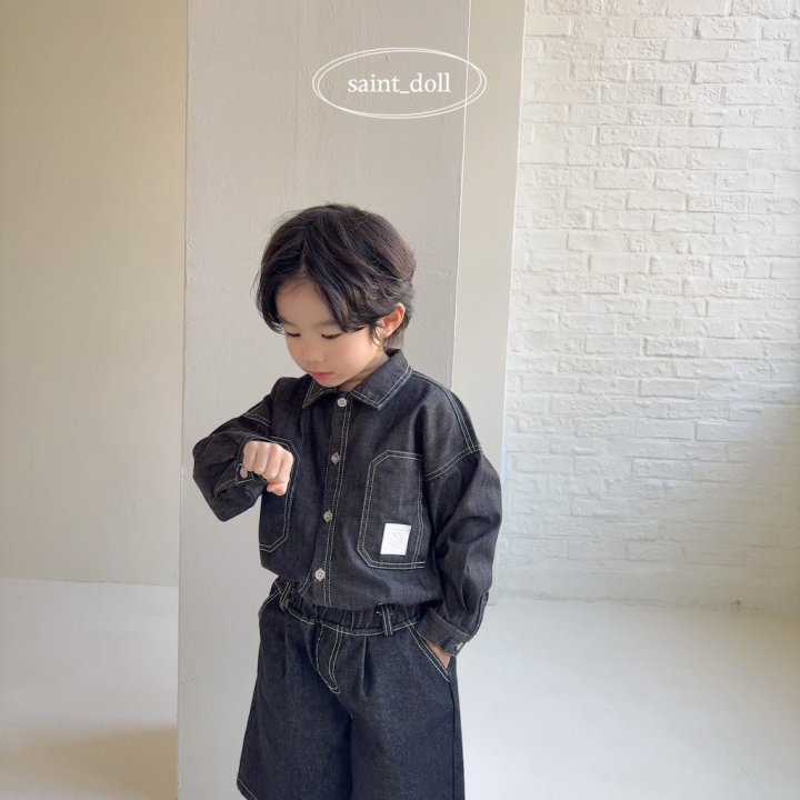 Saint Doll - Korean Children Fashion - #magicofchildhood - Boy Fit Denim Shirt - 5
