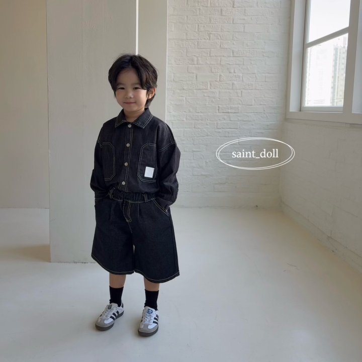 Saint Doll - Korean Children Fashion - #minifashionista - Boy Fit Denim Shirt - 6