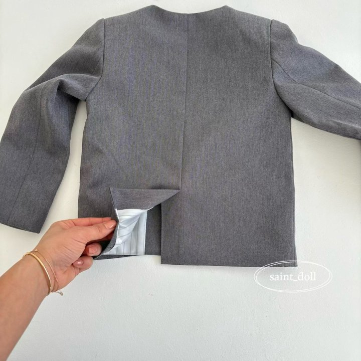 Saint Doll - Korean Children Fashion - #minifashionista - No Collar Jacket - 5