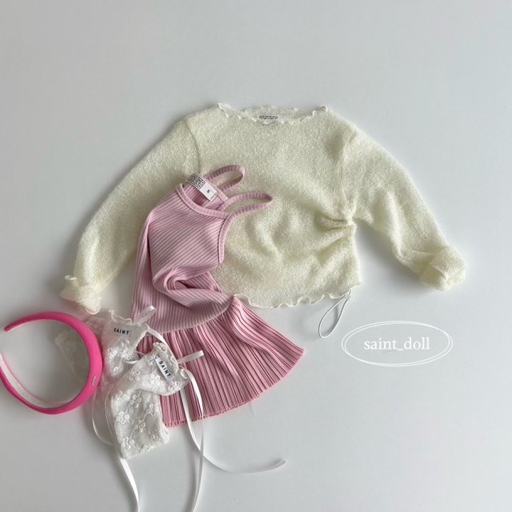 Saint Doll - Korean Children Fashion - #minifashionista - Knit Boat Neck Tee - 4