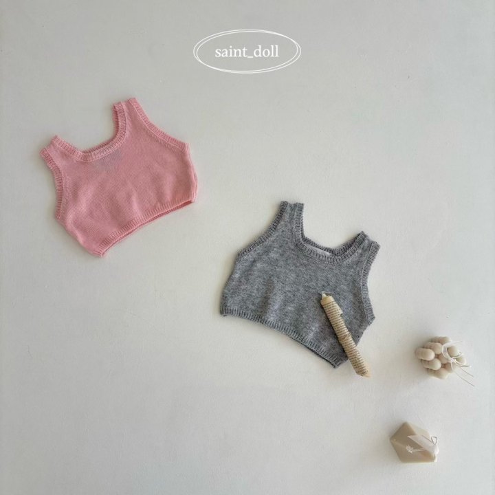 Saint Doll - Korean Children Fashion - #stylishchildhood - Crop Knit Vest