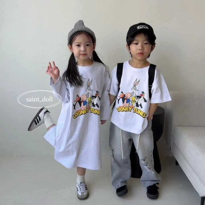Saint Doll - Korean Children Fashion - #todddlerfashion - Looney Tunes Short Sleeve Tee - 8