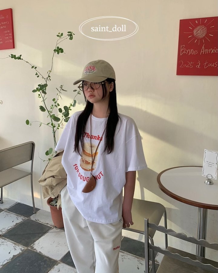 Saint Doll - Korean Children Fashion - #todddlerfashion - Donut Short Sleeve Tee - 9