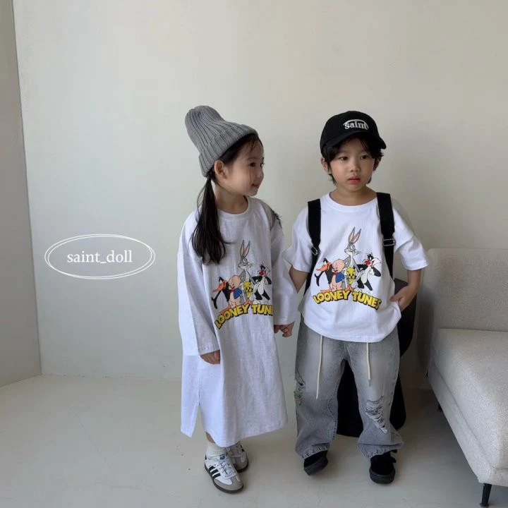 Saint Doll - Korean Children Fashion - #toddlerclothing - Looney Tunes Short Sleeve Tee - 9