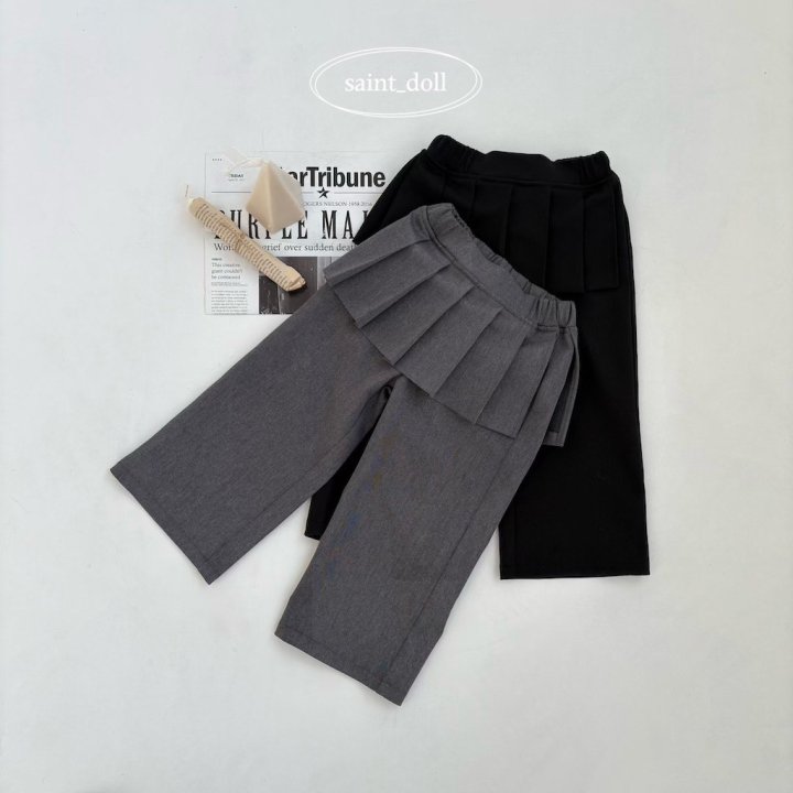Saint Doll - Korean Women Fashion - #momslook - Pleated Wrap Pants MOM