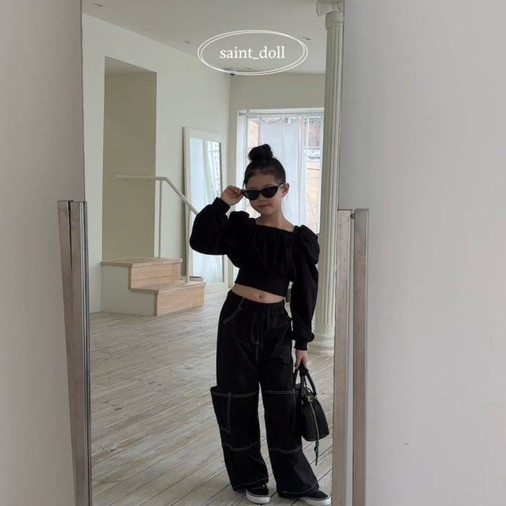 Saint Doll - Korean Women Fashion - #momslook - Square Neck Sweatshirts MOM - 11