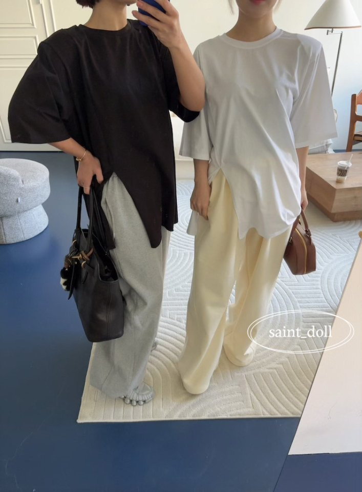 Saint Doll - Korean Women Fashion - #momslook - Basic Tee MOM - 6