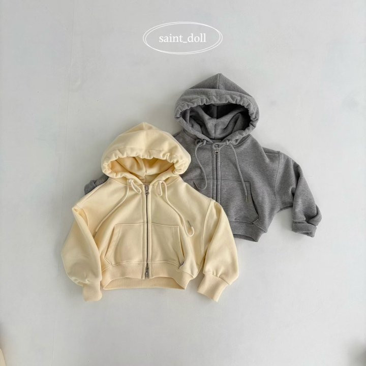 Saint Doll - Korean Women Fashion - #momslook - Two-way Short Hooded Zip-up MOM