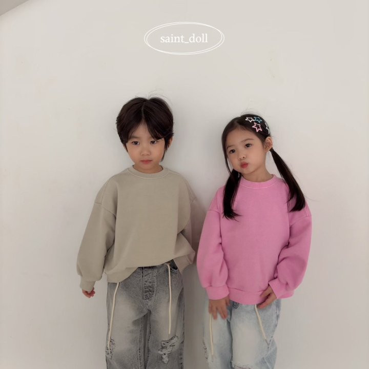 Saint Doll - Korean Women Fashion - #momslook - 3 Color Pigment Sweatshirts MOM - 6