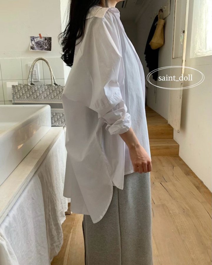 Saint Doll - Korean Women Fashion - #pursuepretty - Overfit Shirt MOM - 7