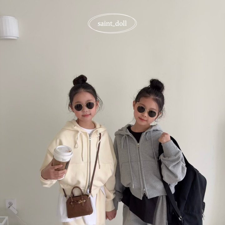 Saint Doll - Korean Women Fashion - #vintagekidsstyle - Two-way Short Hooded Zip-up MOM - 8