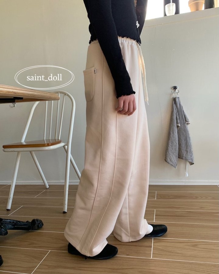 Saint Doll - Korean Women Fashion - #womensfashion - Soft Wide Pants MOM - 11