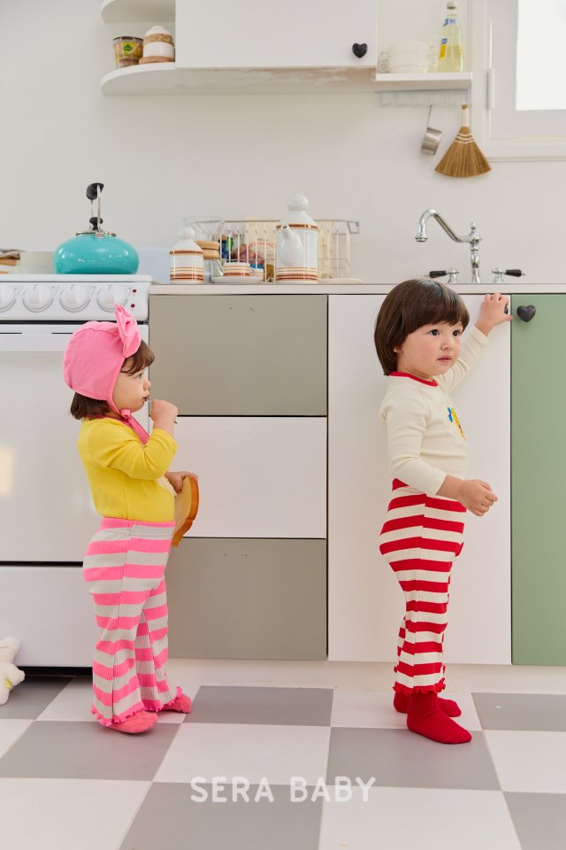 Sera - Korean Baby Fashion - #babyootd - Bebe Lace Heart Top Bottom Set - 6