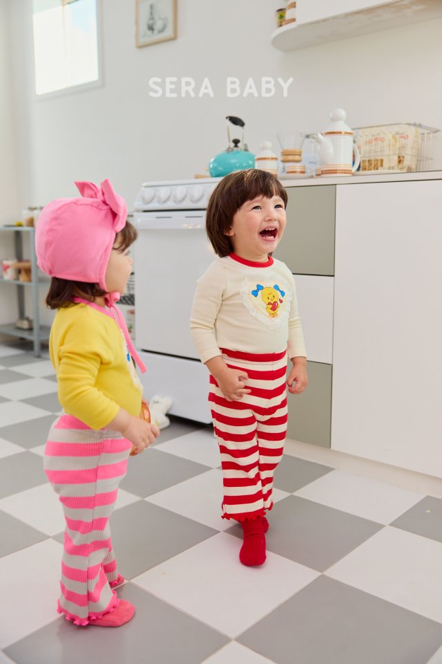 Sera - Korean Baby Fashion - #onlinebabyshop - Bebe Lace Heart Top Bottom Set - 11
