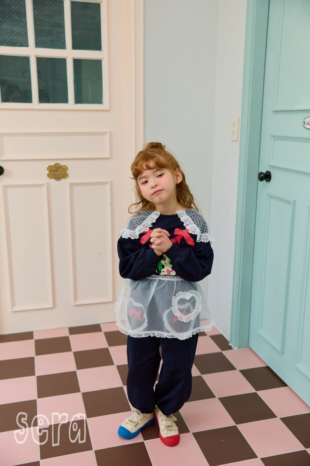 Sera - Korean Children Fashion - #Kfashion4kids - Ribbon Lace Collar Sweatshirts - 7