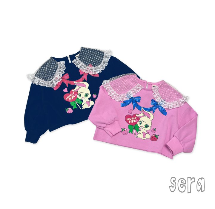 Sera - Korean Children Fashion - #designkidswear - Ribbon Lace Collar Sweatshirts