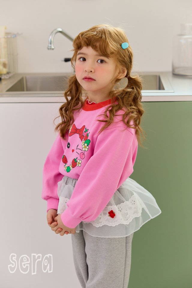 Sera - Korean Children Fashion - #discoveringself - Strawberry Heart Sweatshirts - 9