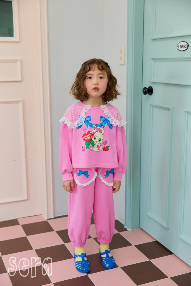 Sera - Korean Children Fashion - #fashionkids - Ribbon Lace Collar Sweatshirts - 3