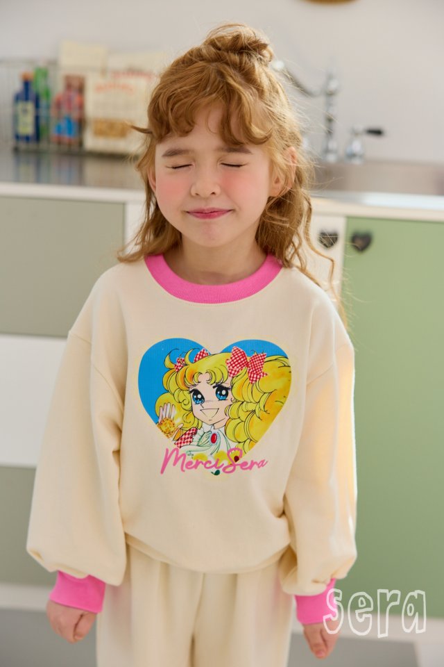 Sera - Korean Children Fashion - #kidsshorts - Candy Heart Warm Top Bottom Set - 9