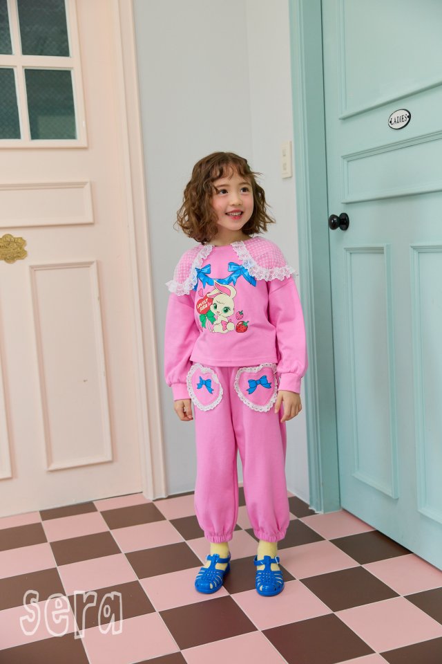 Sera - Korean Children Fashion - #fashionkids - Ribbon Lace Collar Sweatshirts - 4