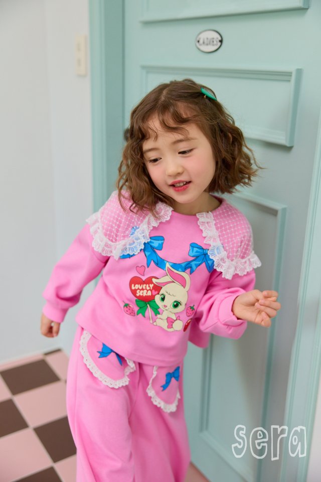 Sera - Korean Children Fashion - #kidsstore - Ribbon Lace Collar Sweatshirts - 5