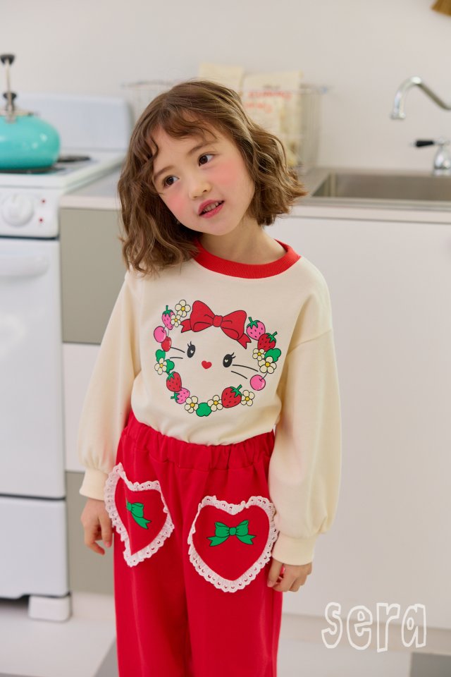 Sera - Korean Children Fashion - #kidsstore - Strawberry Heart Sweatshirts - 12