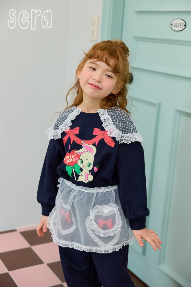 Sera - Korean Children Fashion - #magicofchildhood - Ribbon Lace Collar Sweatshirts - 9