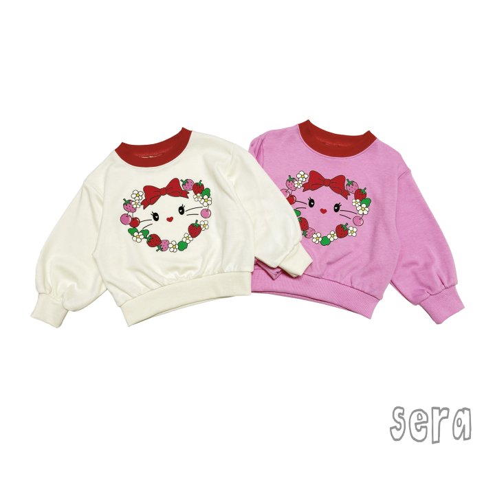 Sera - Korean Children Fashion - #minifashionista - Strawberry Heart Sweatshirts